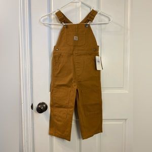 2T Toddler Brown Carhartt Bib Overalls NWT